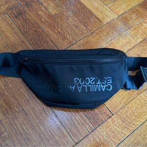 camilla & marc Black Belt Bag Sleek Minimalist Design